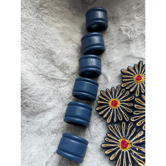 Handmade Sunflower Napkin Rings Daisy Placemat Set Cottagecore Farmhouse - Picture 3 of 7